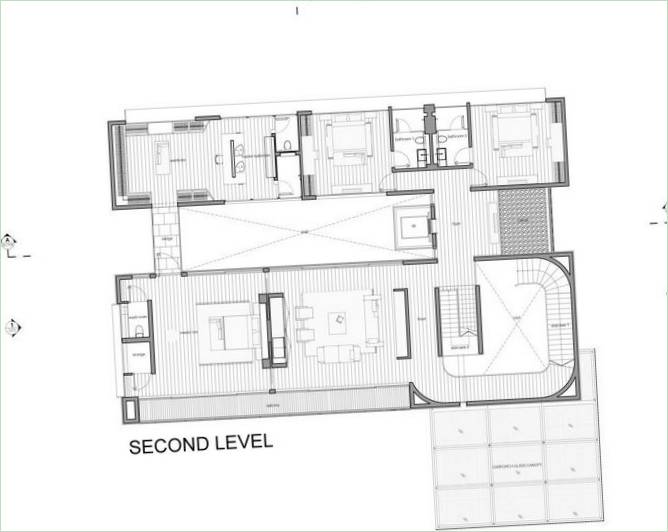 66MRN-Piano del primo piano della casa