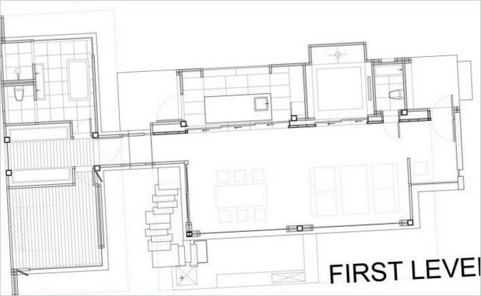 Schema della residenza privata Hilltop House