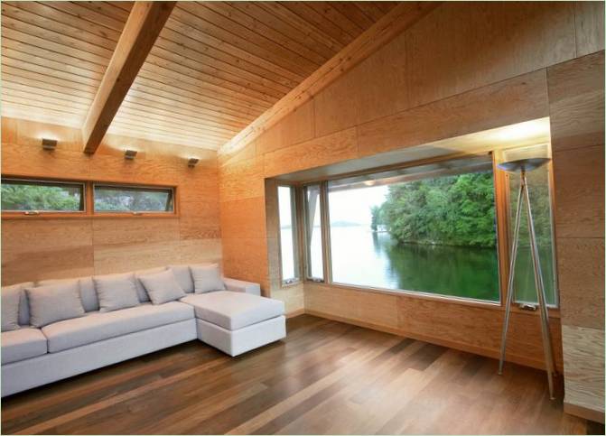 Rivestimenti in legno nel soggiorno