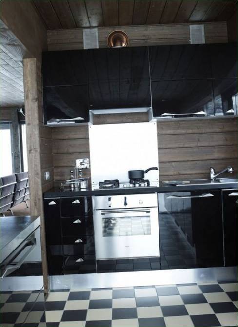 Design degli interni del cottage Camelot 2 in montagna in Italia