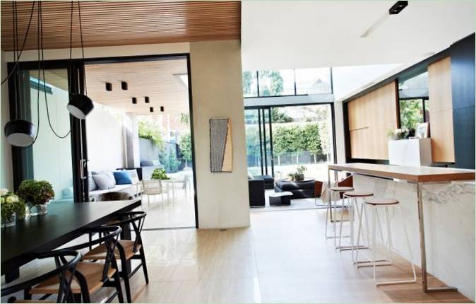 Cucina con sala da pranzo interior design