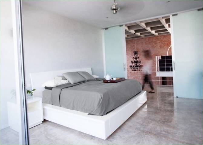 Camera da letto di una casa urbana in Messico
