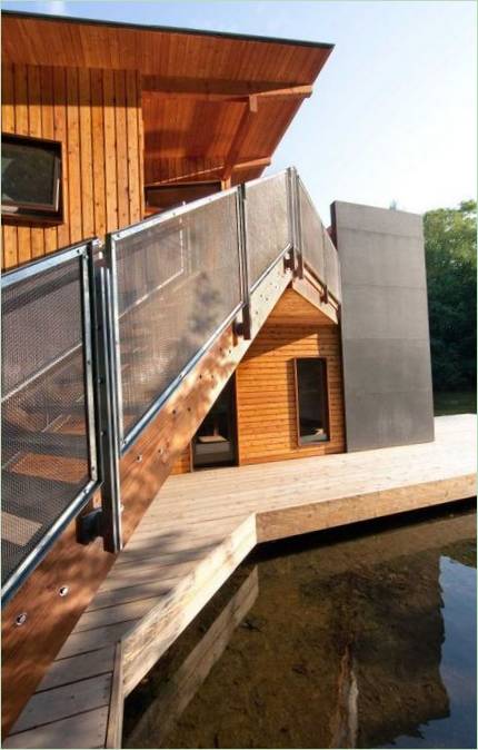 La scala di legno della casa