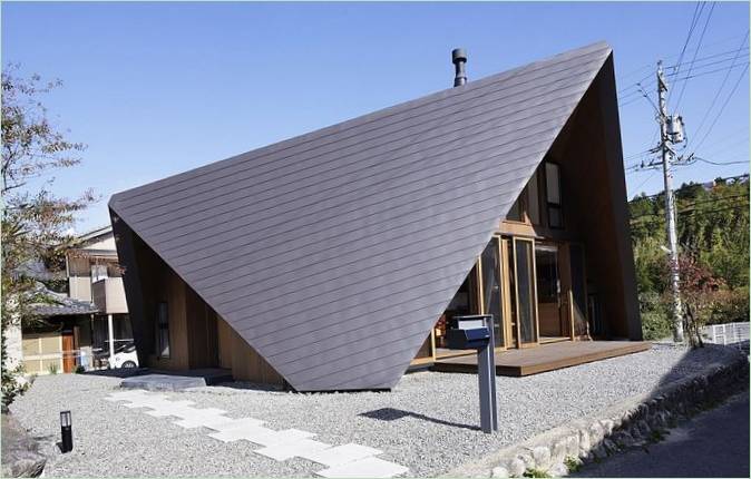 L'esterno della Origami House in Giappone