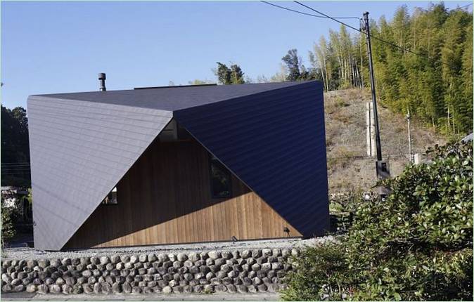 L'esterno della Origami House in Giappone