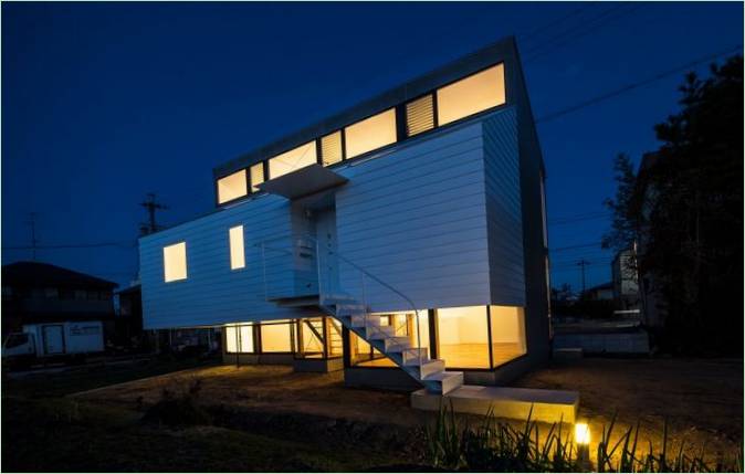 L'esterno della residenza Kawate a Gifu