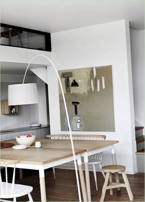 Sala da pranzo di una casa di lusso edoardiana in mattoni rossi a Melbourne