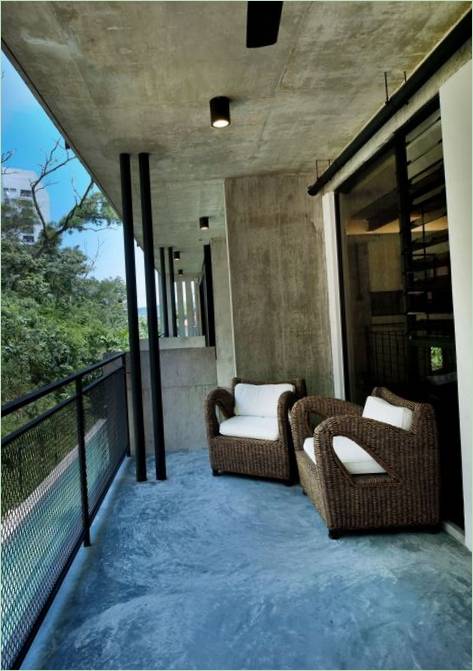 Poltrone della terrazza della Casa Menerung