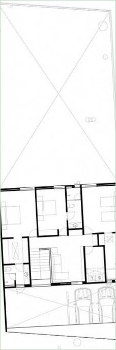 Interno di una casa bianca di DCPP Arquitectos in Messico