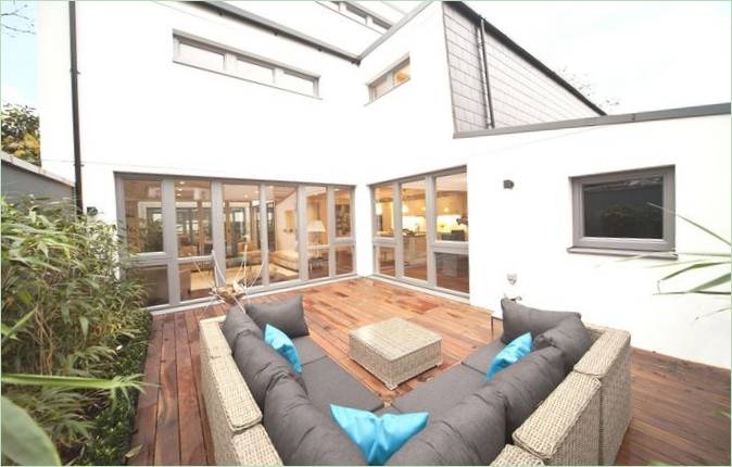 Sala della terrazza della residenza di Glengham Road in Inghilterra