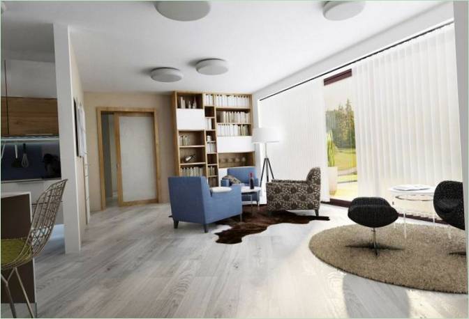 Design degli interni di una casa di campagna in Repubblica Ceca