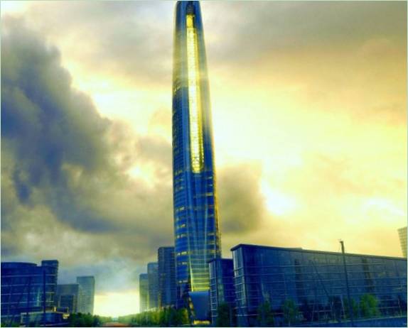 La torre luminosa SOM del centro Greenland Suzhou in Cina