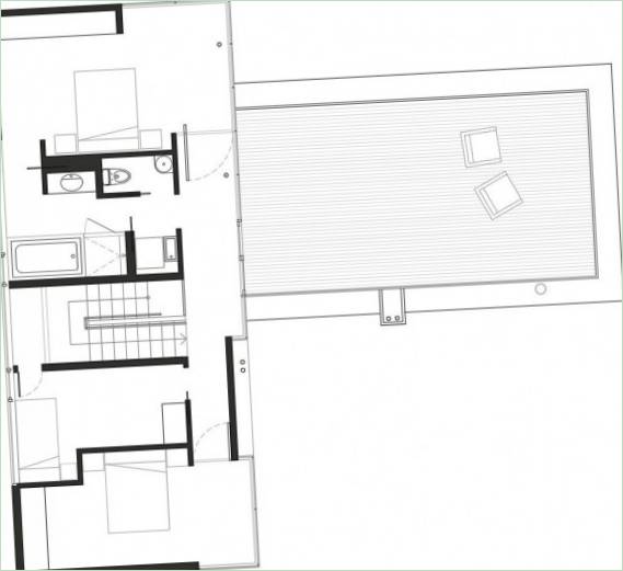 Schema del primo piano della Gambier Island House