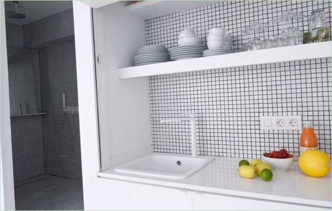 Design degli interni di un monolocale in Spagna