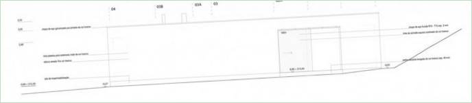 Layout del lato della villa