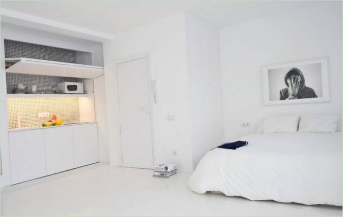 Design degli interni di un monolocale in Spagna
