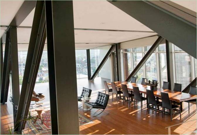 Interni della casa di campagna Emerald Art Glass House di FISHER ARCHITECTURE, Pittsburgh, USA
