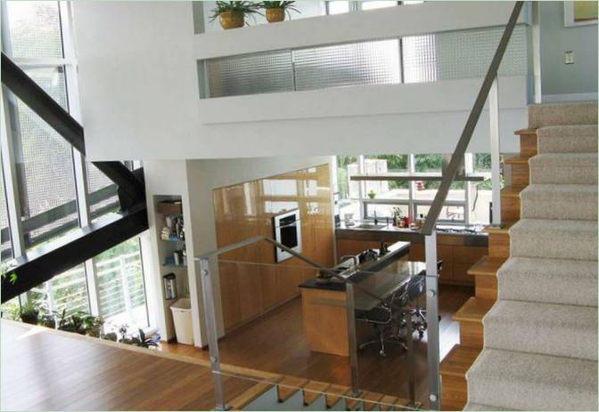 Interno della casa di campagna Emerald Art Glass House di FISHER ARCHITECTURE, Pittsburgh, USA