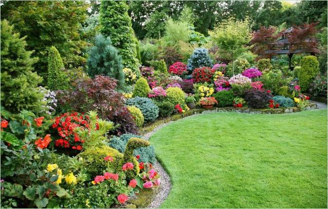 Paesaggio del giardino all'inglese