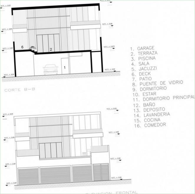 Schizzo completo della Casa di Cristal