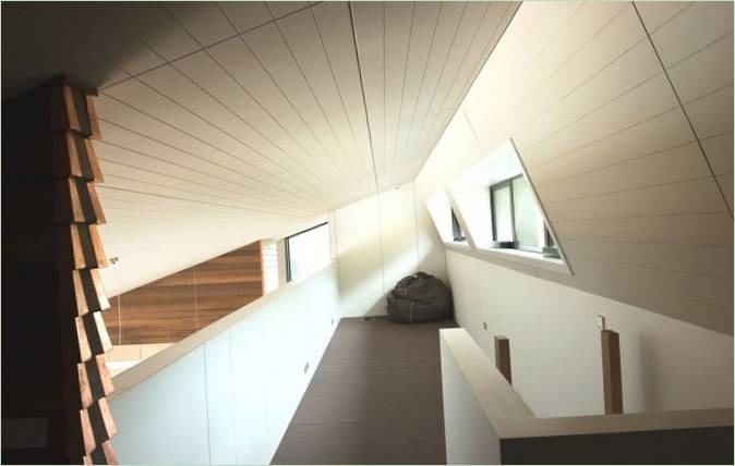 Salone mansardato del Wanaka Residence in Nuova Zelanda