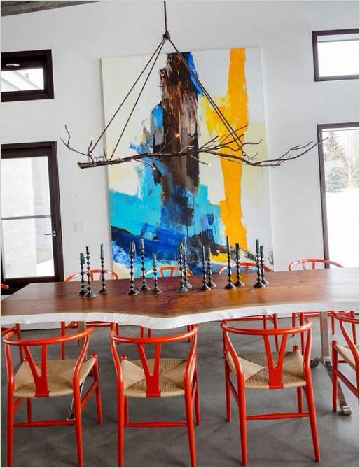 Design degli interni di una casa di campagna nel Wyoming, USA