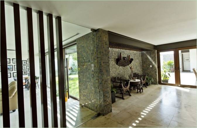 Interno dell'accogliente Casa Altabrisa a Merida, Yucatan, Messico. Progetto di Grupo Arquidecture