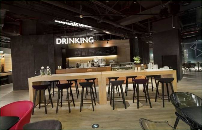 Una mostra moderna: la sala da pranzo dell'ufficio