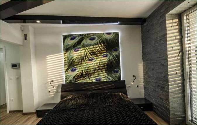 Camera da letto di una residenza familiare in Ungheria