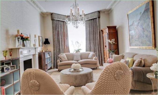 Design d'interni per il soggiorno di una casa a Londra