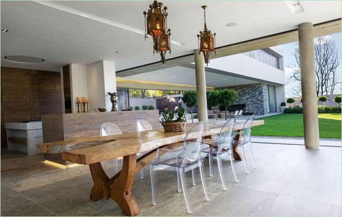 Design interno della cucina con zona pranzo