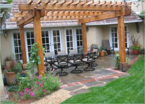 Design della pergola da giardino