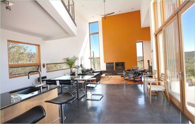 Design degli interni del soggiorno di Oblio House