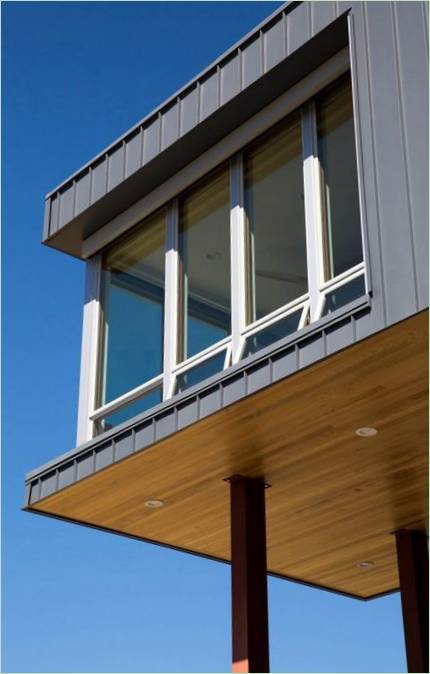 La facciata di una casa a Cloverdale, California, USA
