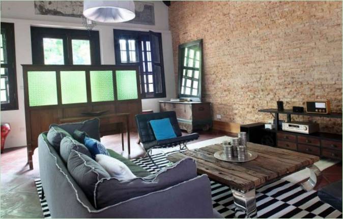 Design degli interni della lounge del residence Neil Road