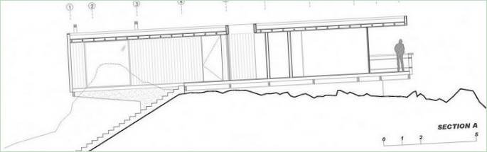 Schema di progetto della Casa Mirador