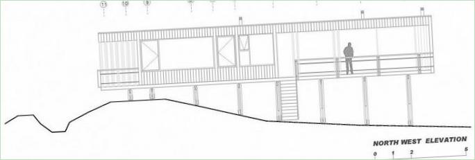 Schema di progetto della Casa Mirador