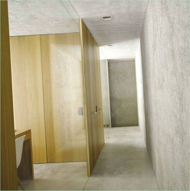 Il corridoio di uno chalet di lusso in Svizzera