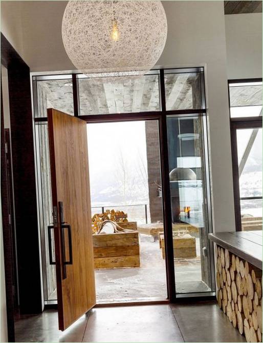 Design degli interni di una casa di campagna nel Wyoming, USA