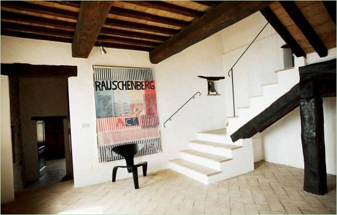 La scala della villa Casa Bramasole in Italia