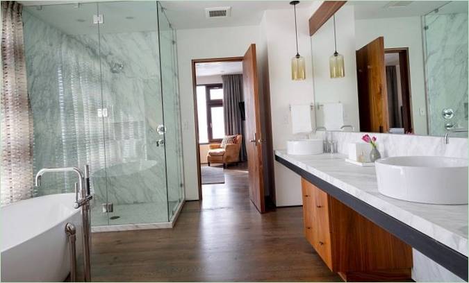 Design degli interni di una casa di campagna nel Wyoming, USA