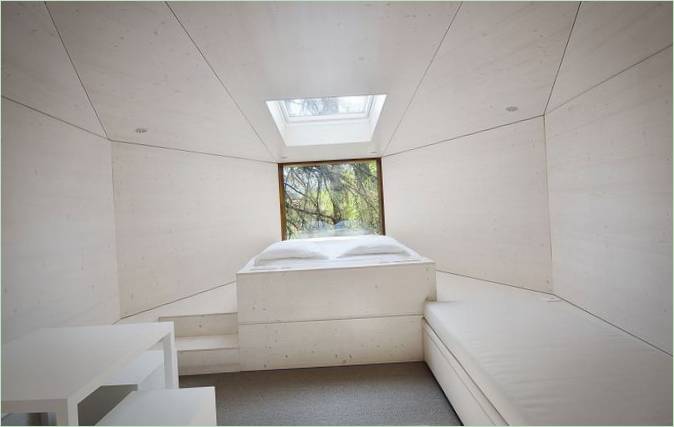 L'interno di una casa in legno in Portogallo