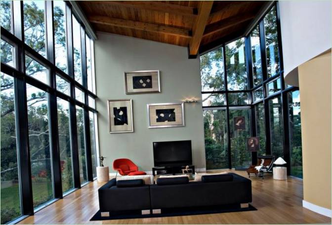 Soggiorno dell'appartamento di residenza di Alfonso Architects