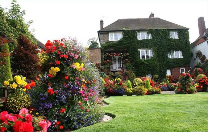 Paesaggio del giardino all'inglese