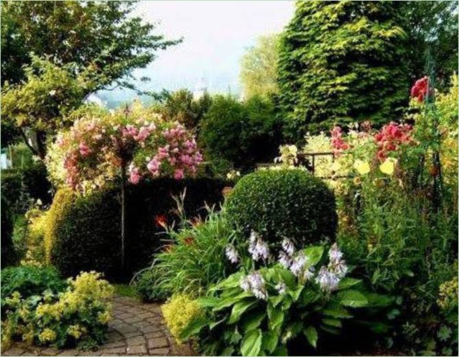 Paesaggio del giardino all'inglese