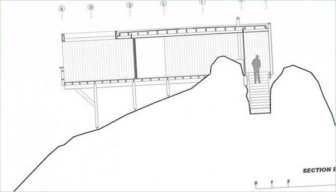 Schema di progetto della Casa Mirador