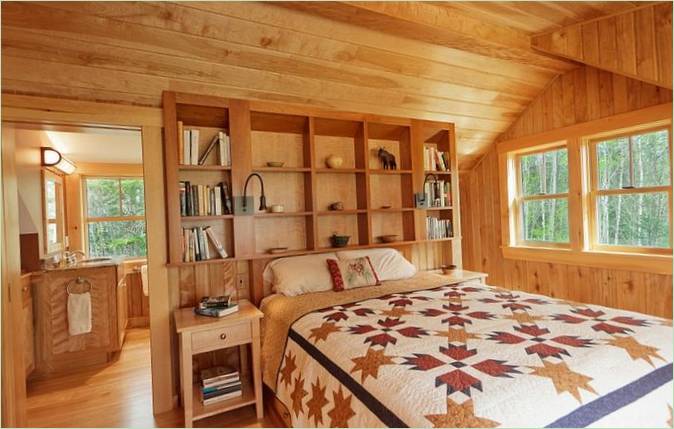 Camera da letto della cabina del Maine Lake Retreat in Canada