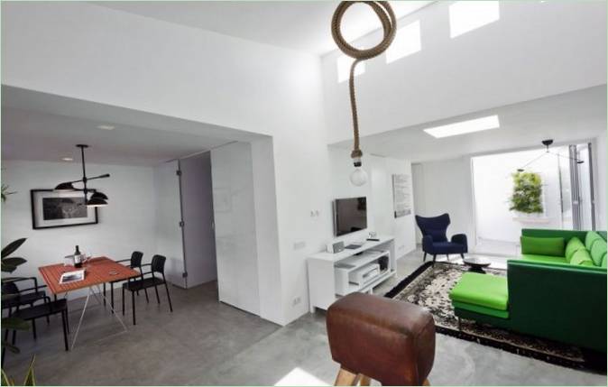 Soggiorno combinato con la sala da pranzo