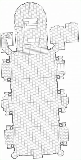 Pianta dell'edificio della Chiesa di Botta