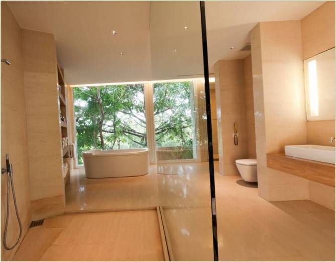 Design moderno degli interni del bagno
